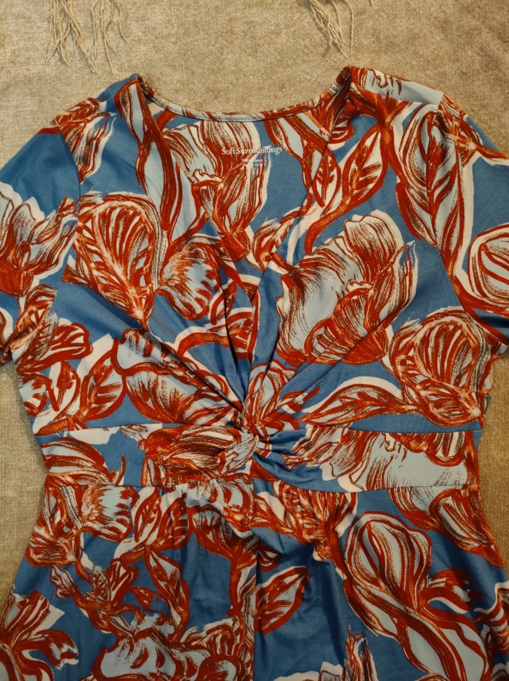 Soft Surroundings Spritzer Twist-Front Maxi Dress, Petite L - Picture 4 of 12